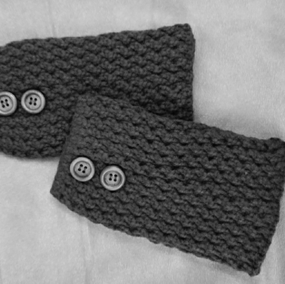 Pair of Knit Boot Toppers - Black
